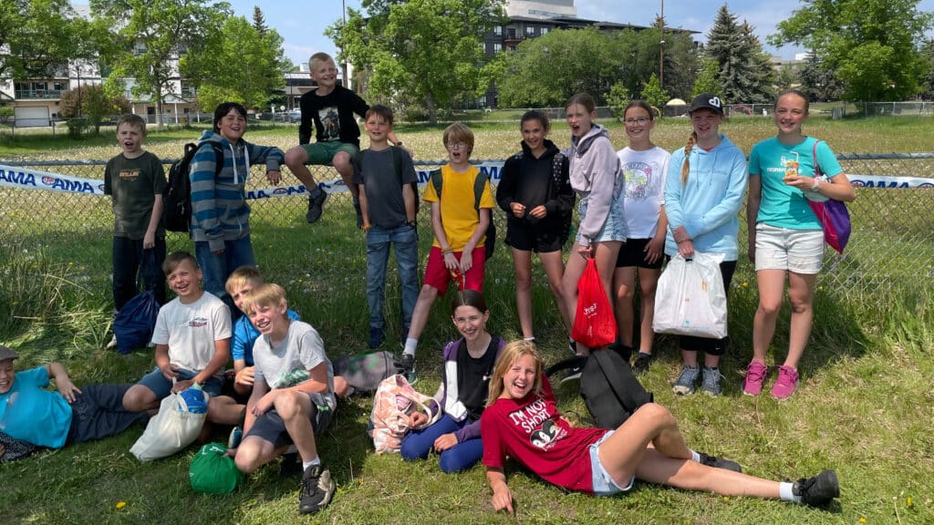 Patrollers hangout after a day at the outdoor pool.